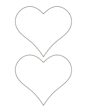 Free Download PDF Books, Heart Simple Outline Medium Coloring Template