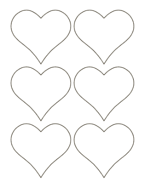 Free Download PDF Books, Heart Simple Outline Small Coloring Template