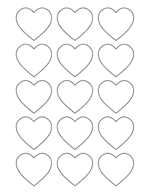 Free Download PDF Books, Heart Simple Rounded Outline Mini Coloring Template