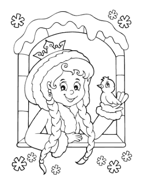 Free Download PDF Books, Princess Frozen Snowflakes Coloring Template