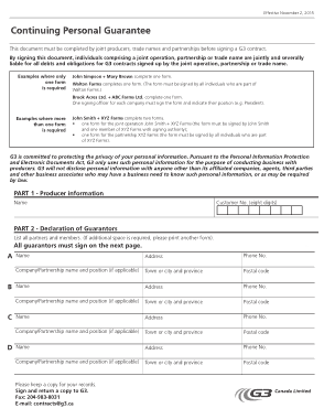 Free Download PDF Books, Continuing Personal Guarantee Form Template