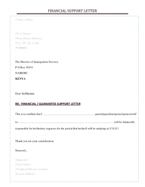 Free Download PDF Books, Financial Support Guarantee Letter Sample Template