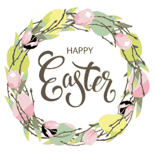 Free Download PDF Books, Easter Cards Spring Wreath Eggs Template