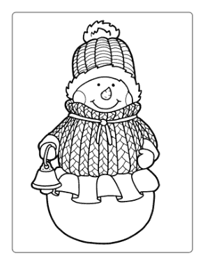 Free Download PDF Books, Snowman Knitted Sweater Bell Template