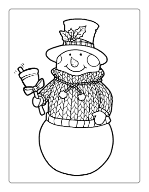 Free Download PDF Books, Snowman Knitted Sweater Bell Top Hat Template