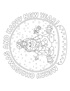 Free Download PDF Books, Snowman Merry Christmas Happy New Year Snow Globe Template