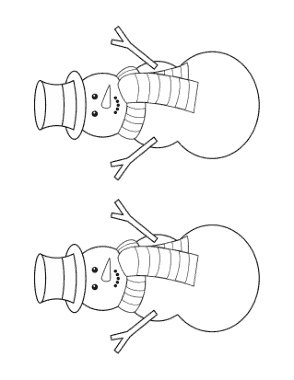 Free Download PDF Books, Snowman Top Hat Scarf Carrot Nose Medium Template