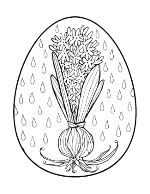 Free Download PDF Books, Bulb Egg Rain Spring Coloring Template