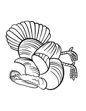 Free Download PDF Books, Turkey Happy Coloring Template