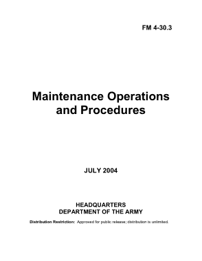 Free Download PDF Books, Army Maintenance SOP Template
