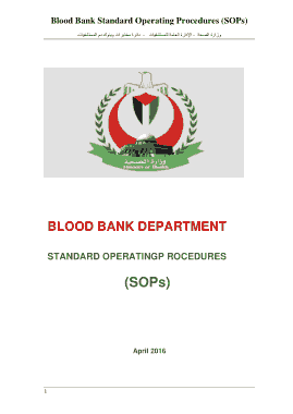 Free Download PDF Books, Blood Bank SOP Template