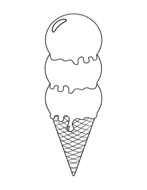 Free Download PDF Books, Icecream Summer Coloring Template