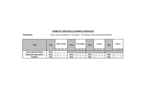 Free Download PDF Books, Domestic Services Cleaning Schedule Template