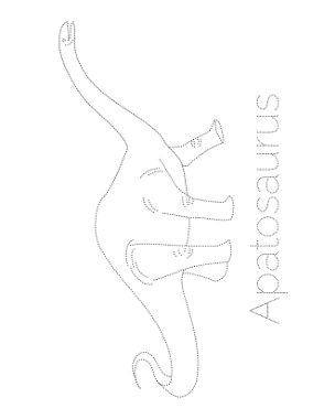 Free Download PDF Books, Apatosaurus Tracing Picture Dinosaur Coloring Template