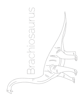 Free Download PDF Books, Brachiosaurus Tracing Picture Dinosaur Coloring Template