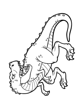 Free Download PDF Books, Cartoon Tyrannosaurus Rex Mouth Open Dinosaur Coloring Template
