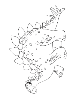 Free Download PDF Books, Cute Stegosaurus For Preschoolers Dinosaur Coloring Template