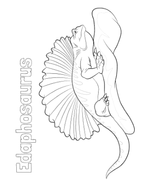 Free Download PDF Books, Edaphosaurus Dinosaur Coloring Template