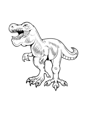 Free Download PDF Books, Giganotosaurus Attack Dinosaur Coloring Template