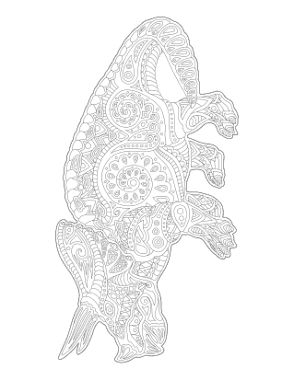 Free Download PDF Books, Triceratops Doodle For Adults Dinosaur Coloring Template