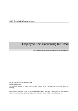 Free Download PDF Books, Employee Shift Scheduling Template