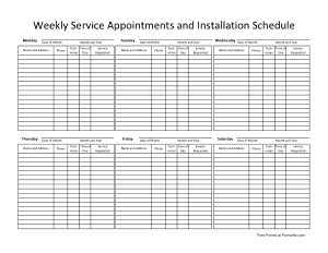 Free Download PDF Books, Weekly Appointment Schedule Template