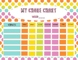 Free Download PDF Books, Weekly Chore Scheule For Kids Template