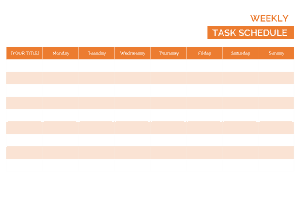 Free Download PDF Books, Weekly Task Schedule Template