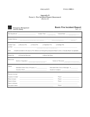 Free Download PDF Books, Basic Fire Incident Report Template