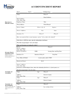 Free Download PDF Books, Car Accident Incident Report Template