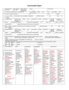 Free Download PDF Books, Crime Incident Report Sample Template