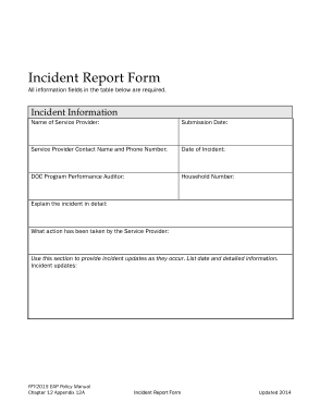 Free Download PDF Books, Employee Incident Report Form Template