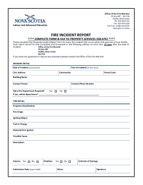 Free Download PDF Books, Fire Incident Report Form Template