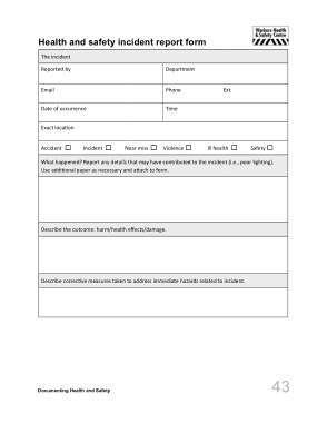 Free Download PDF Books, Health and Safety Incident Report Form Template