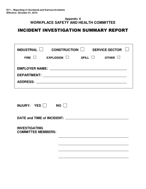 Free Download PDF Books, Incident Investigation Summary Report Example Template