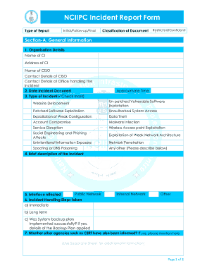 Free Download PDF Books, Machine Incident Report Format Form Template