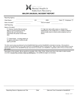 Free Download PDF Books, Major Unusual Incident Report Form Template
