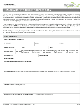 Free Download PDF Books, Safety Incident Report Form Template
