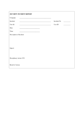 Free Download PDF Books, Security Incident Report Form Sample Template