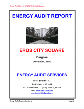 Free Download PDF Books, Detailed Energy Audit Report Template