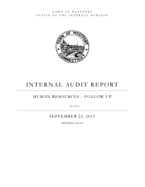 Free Download PDF Books, Follow UP Audit Report of Human Resources Template