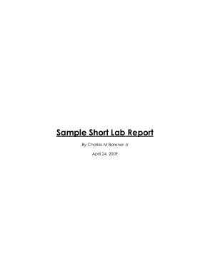 Free Download PDF Books, Sample Short Lab Report Template