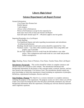 Free Download PDF Books, Science Department Lab Report Template