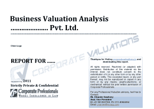 Free Download PDF Books, Business Valuation Analysis Report Template