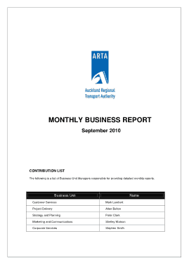 Free Download PDF Books, Monthly Business Report Template