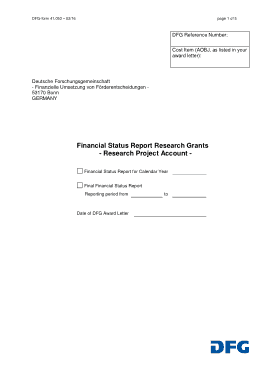Free Download PDF Books, Financial Status Report Research Project Template