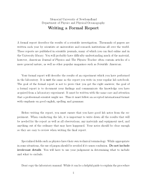 Free Download PDF Books, Simple Formal Report Template