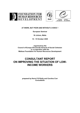Free Download PDF Books, Improving the Situation of Low Income Workers Consultant Report Template