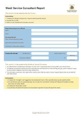 Free Download PDF Books, Ward Service Consultant Report Form Template