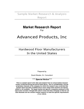 Free Download PDF Books, Market Research Report Format Template